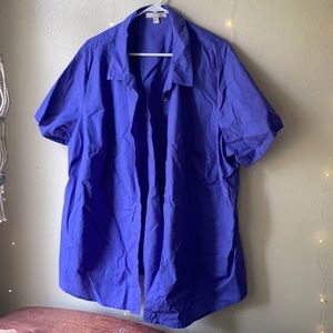 Woman within button up short sleeve